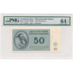 Czechosłowacja, Getto Terezin 50 koron 1943 - PMG 64 EPQ