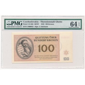 Czechosłowacja, Getto Terezin 100 koron 1943 - PMG 64 EPQ