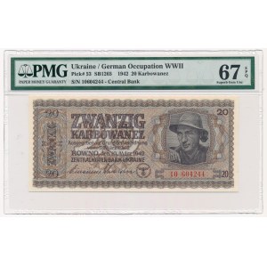Ukraine 20 karbovantsiv 1942 - PMG 67 EPQ