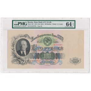 Rosja, 100 rubli 1947(1957) - PMG 64 EPQ - rzadki w tym stanie