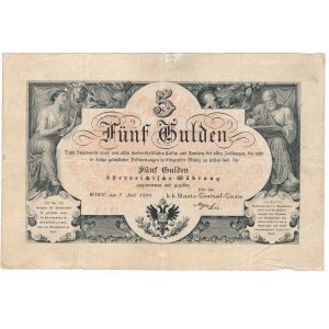 Austria, 5 guldenów 1866 - ładny