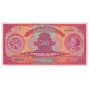 Czechoslovakia, 500 korun 1929 SPECIMEN