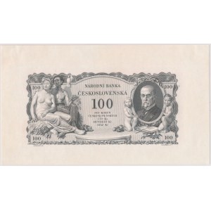 Czechoslovakia - 100 korun 1931 - black and white proofs