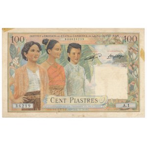 Francja, Indochiny, 100 piastres 1954