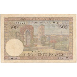 Morocco - 500 Francs 1956