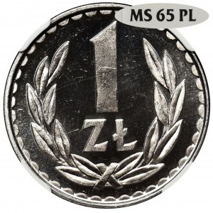 1 złoty 1982 - NGC MS65 PL - jak lustrzanka