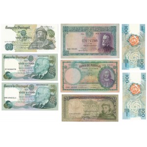 Portugalia - Zestaw banknotów 1954 - 1988 (8szt)
