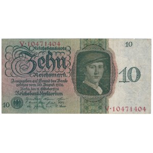 Niemcy, 10 marek 1924 - ośmiocyfrowa