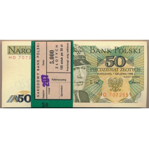 Paczka bankowa 50 złotych 1988 - HD - 100 sztuk