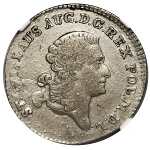 Poniatowski, Złotówka 1767 FS - NGC AU - podwójne bicie