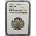 Poniatowski, Złotówka 1767 FS - NGC AU - podwójne bicie