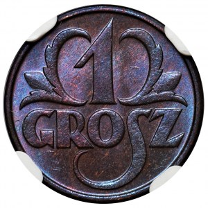 1 grosz 1933 - NGC MS66 BN
