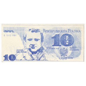 Solidarność, 10 złotych 1976 - Adam Michnik