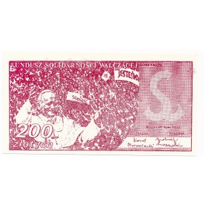 Solidarność, Fundusz Solidarności Walczącej 200 złotych 1986 