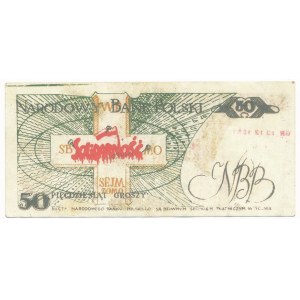 Solidarność, 50 groszy 1982 - papier gładki 