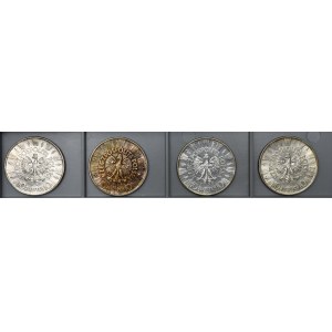Zestaw, Piłsudski 10 złotych 1937-1938 (4 szt.)