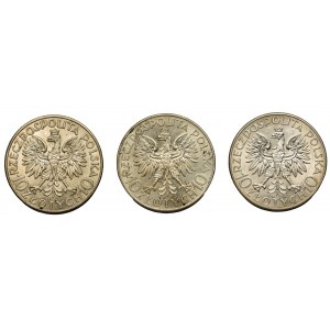 Zestaw, Głowa Kobiety 10 złotych 1932-1933 (3 szt.) - lepsze