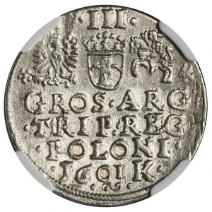 Zygmunt III Waza, Trojak Kraków 1601 - NGC AU55