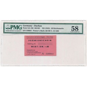 Germany, Dachau, 0.50 Reichsmark (1943) - PMG 58 EPQ