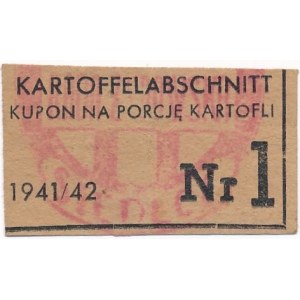 Ghetto Siedlce, Coupon for portion of potatoes (1941-1942)