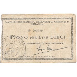 Włochy, Obóz koncentracyjny P.G.70 - 10 lire