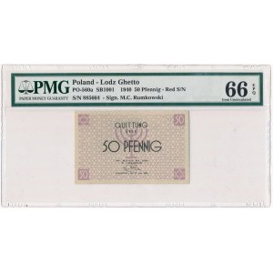 50 fenigów 1940 czerwony numerator - PMG 66 EPQ