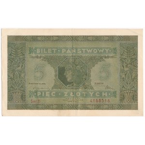 5 złotych 1926 - B - PIĘKNY 