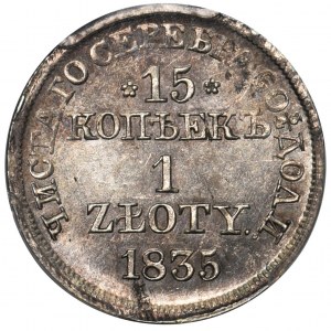 15 kopiejek = 1 złoty Warszawa 1835 - PCGS MS63