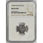 2 grosze 1938 - NGC MS65 BN