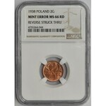 2 grosze 1938 - NGC MS66 RD - DESTRUKT