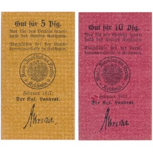 Koźmin, 5 i 10 fenigów 1917 (2szt.)