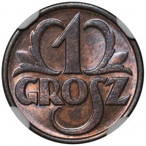 1 grosz 1928 - NGC MS64 RB