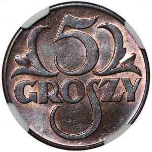 5 groszy 1939 - NGC MS63 BN