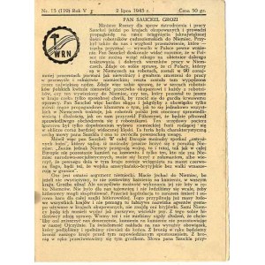 WRN [Freedom Equality Independence]. R.5 (1943). No. 13 (119) (July 2)