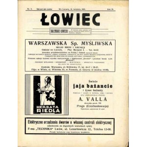 Łowiec. R.50 (1928). Nr 8 Instytut Łowiecki Województwa Stanisławowskiego