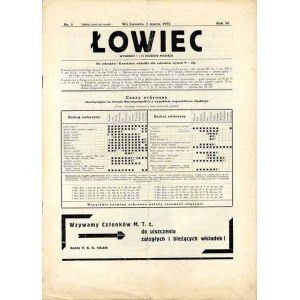 Łowiec. R.54 (1932). Nr 5 Zestawienie prac Witołda Ziembickiego w Łowcu 1911-1931