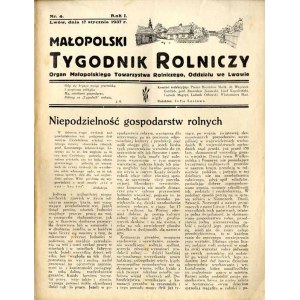 Małopolski Tygodnik Rolniczy. R.1 (1937). Nr 4 (17 stycznia 1937)