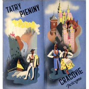 Cracovie. Pologne. Tatry. Pieniny, folder turystyczny 1939, projekt Stefan Osiecki