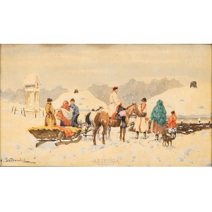 Adam Setkowicz (1876-1945), Zimowe spotkanie