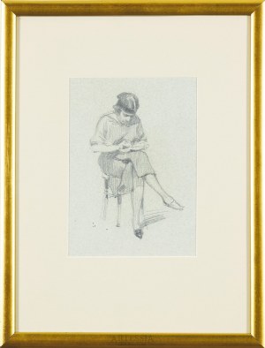 Stanisław Sawiczewski (1866-1943), Siedząca kobieta, ok. 1900