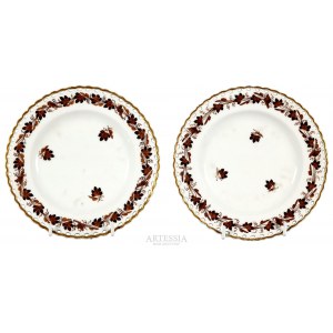 Manufaktura Porcelany, Baranówka (1804-1914), Para talerzy deserowych, ok. 1820-1825