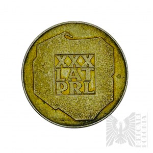 PRL - Mennica Warszawska, Moneta 200zł - XXX lat PRL - Projekt Józef Markiewicz-Nieszcz(?)