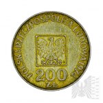 PRL - Mennica Warszawska, Moneta 200zł - XXX lat PRL - Projekt Józef Markiewicz-Nieszcz(?)
