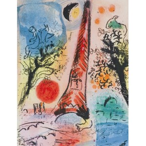 Marc Chagall ( 1887 - 1985 ), Wizja Paryża
