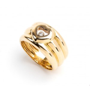 CHOPARD, Happy Diamond collection: diamond gold band ring