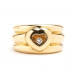 CHOPARD, Happy Diamond collection: diamond gold band ring