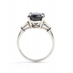 BULGARI, Platinum sapphire and diamonds ring