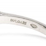 BULGARI, Platinum sapphire and diamonds ring