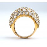 Diamond gold wide band ring