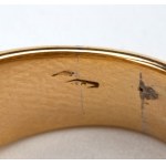 Diamond gold wide band ring
